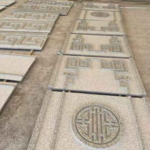 烟台 白麻花岗岩外墙立面雕刻板