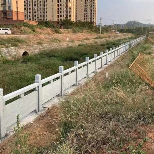 烟台 白麻河道栏杆效果展示图