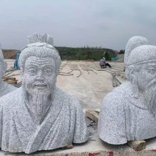 烟台 白麻花岗岩石材人物立体雕刻