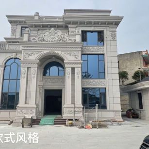 烟台 白麻花岗岩别墅外墙干挂