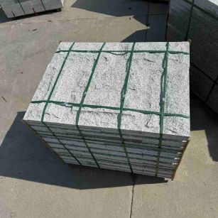 烟台 白麻花岗岩石材自然面蘑菇石成品