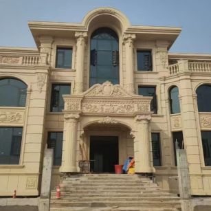 烟台 黄金麻花岗岩别墅外墙干挂