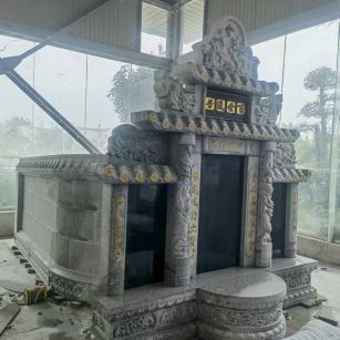 烟台 芝麻白墓碑效果展示图