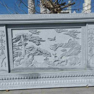 烟台 芝麻白大型照壁，屏风，影壁