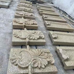 烟台 黄金麻花岗岩别墅外墙雕刻板