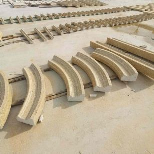 烟台 黄金麻花岗岩别墅线条