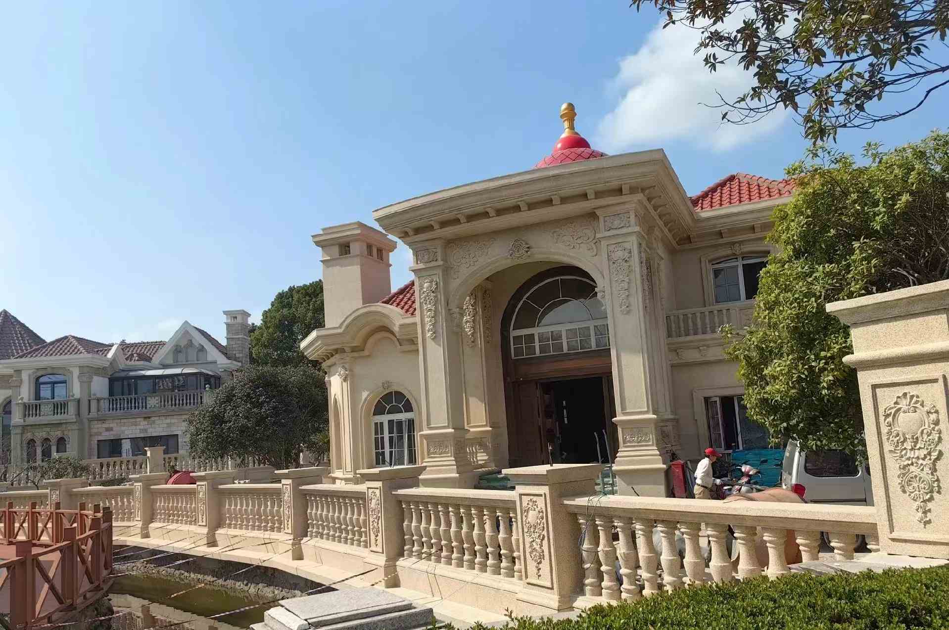 烟台 黄金麻花岗岩欧式别墅