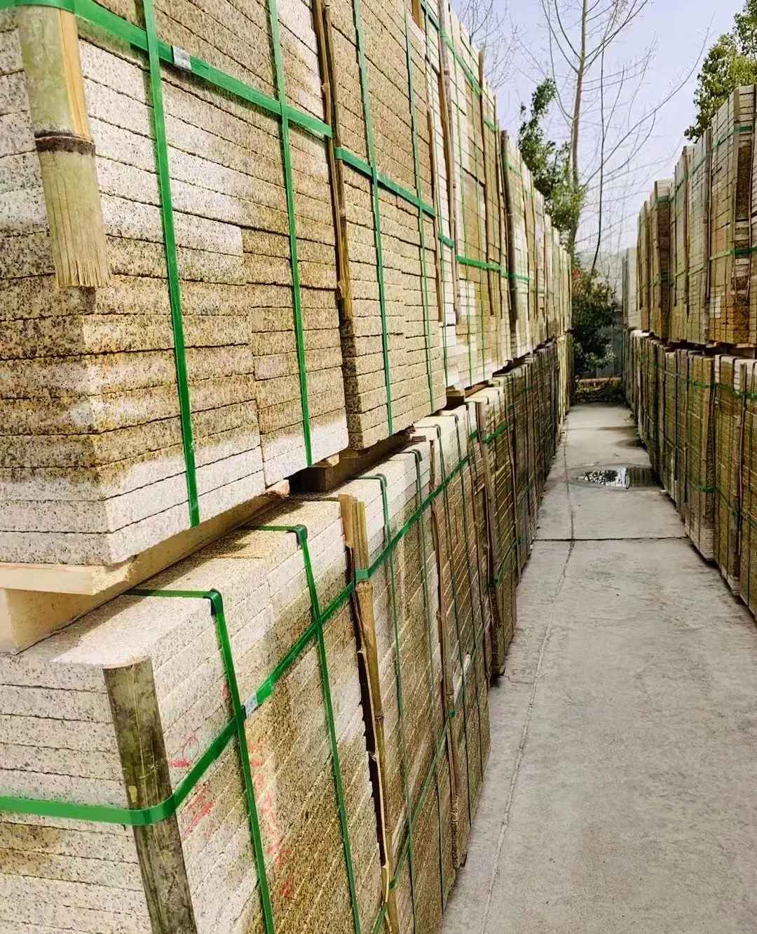 烟台 黄金麻花岗岩荔枝面地铺石