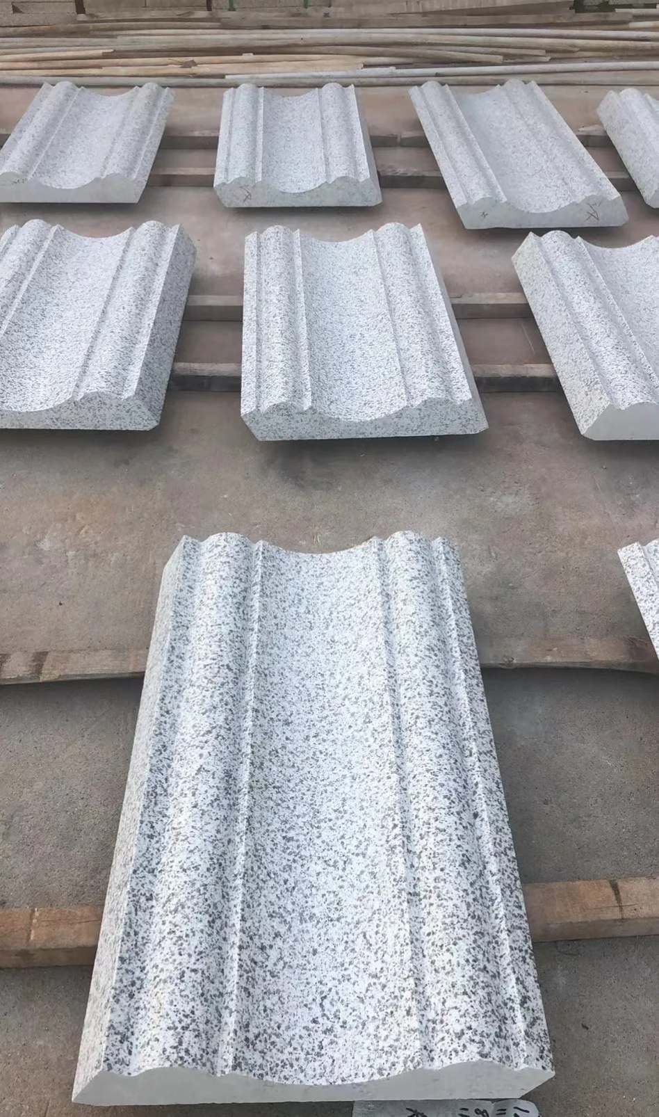 烟台 白麻花岗岩光面别墅线条