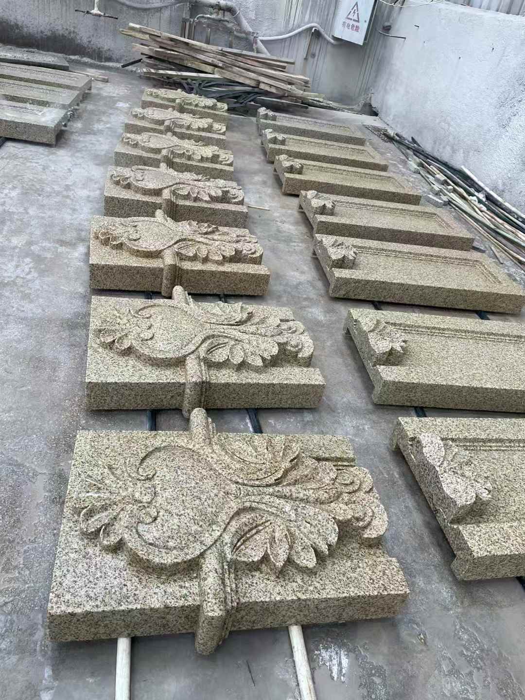 烟台 黄金麻花岗岩别墅外墙雕刻板