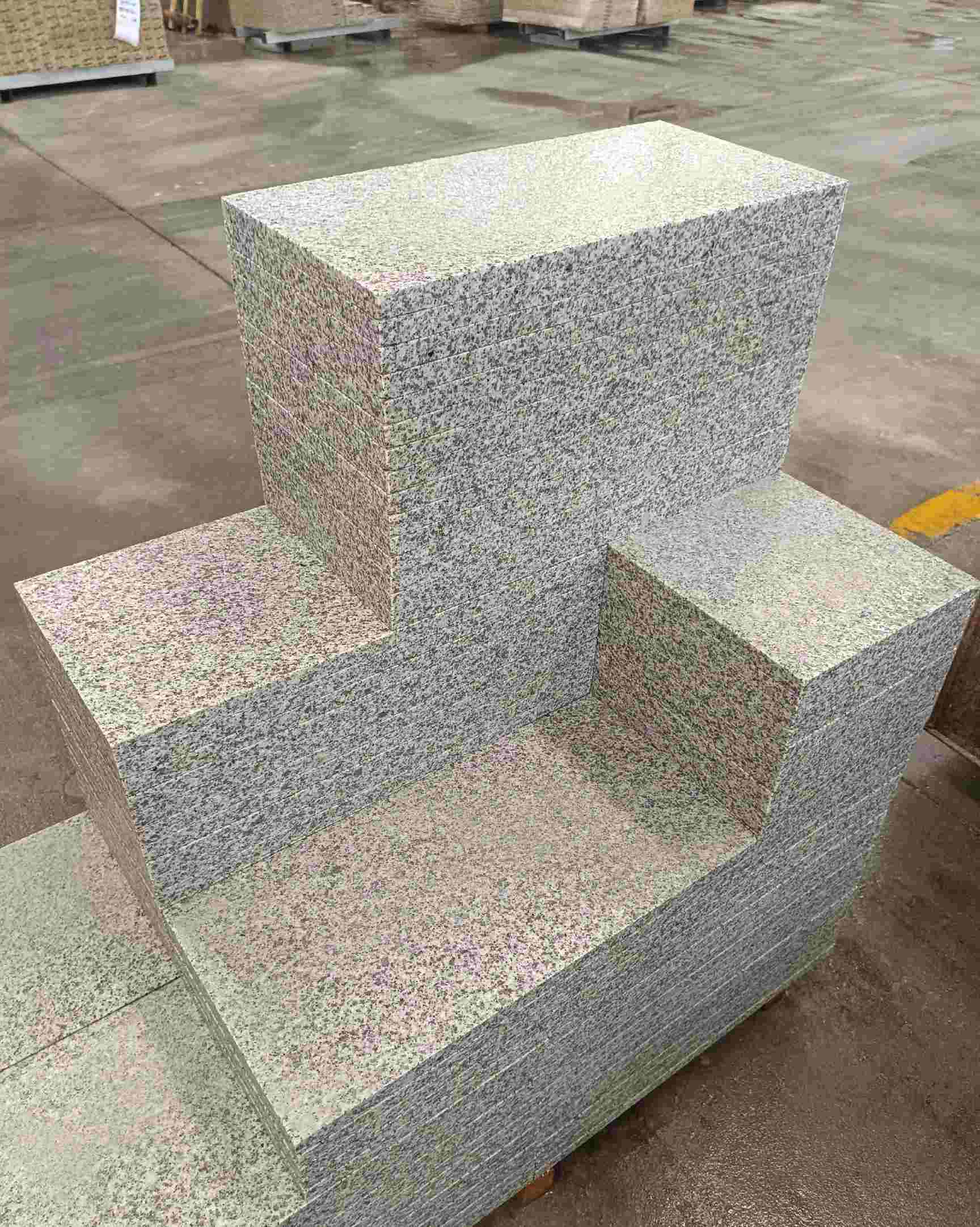 烟台 白麻花岗岩荔枝面地铺石