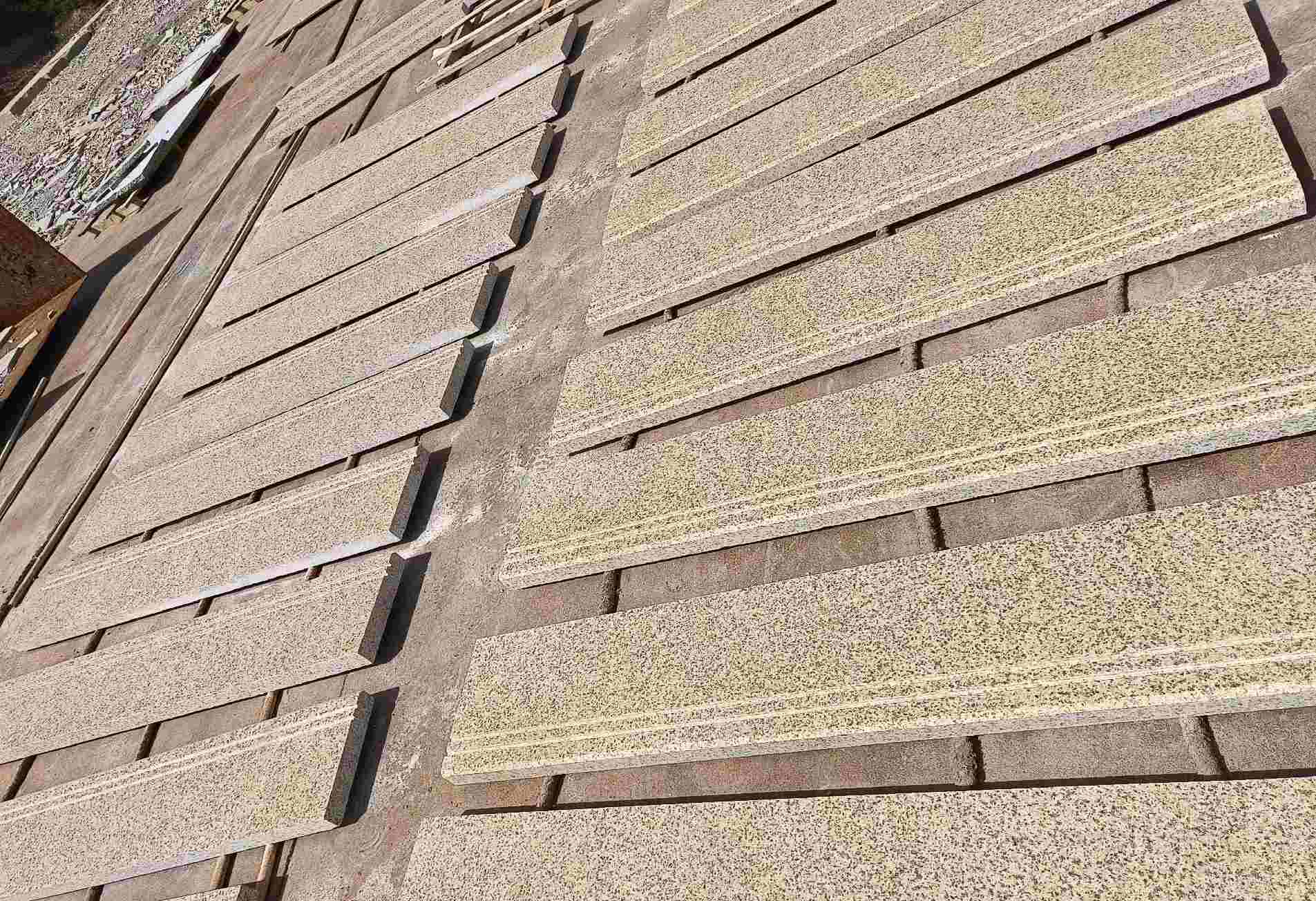 烟台 黄金麻花岗岩光面楼梯踏步