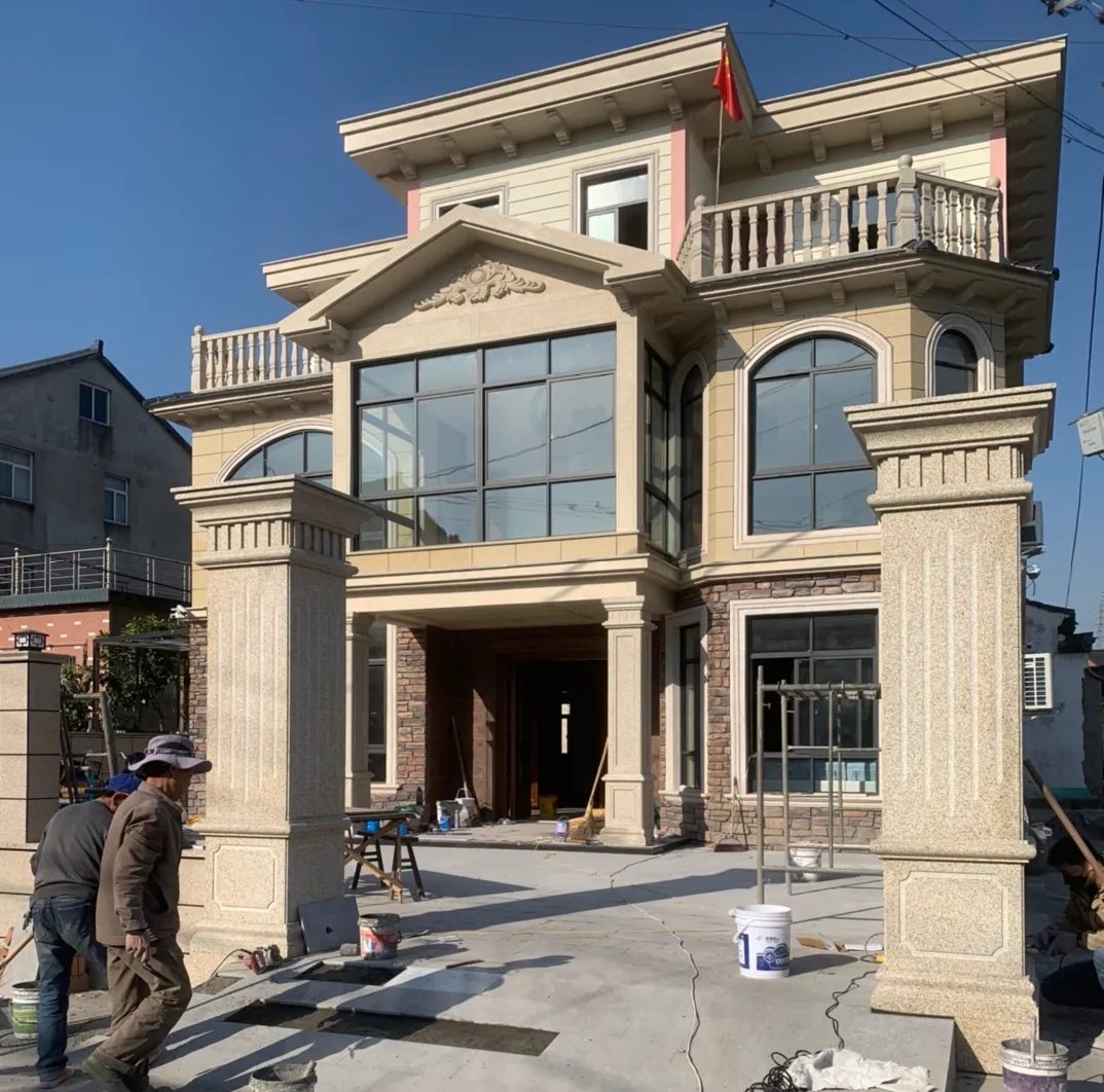 烟台 黄金麻花岗岩荔枝面别墅外墙干挂私家专属